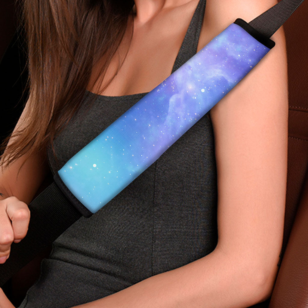 Blue Light Nebula Galaxy Space Print Car Seat Belt Covers