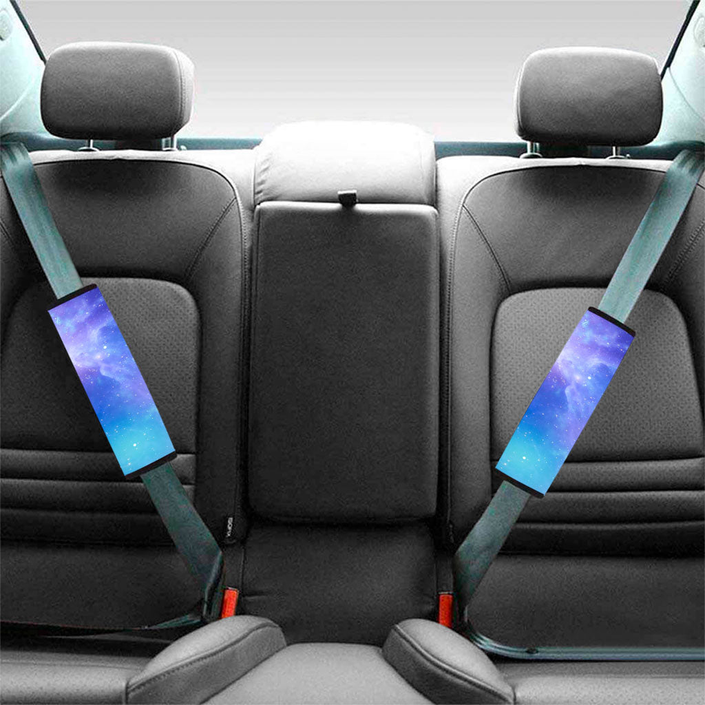 Blue Light Nebula Galaxy Space Print Car Seat Belt Covers