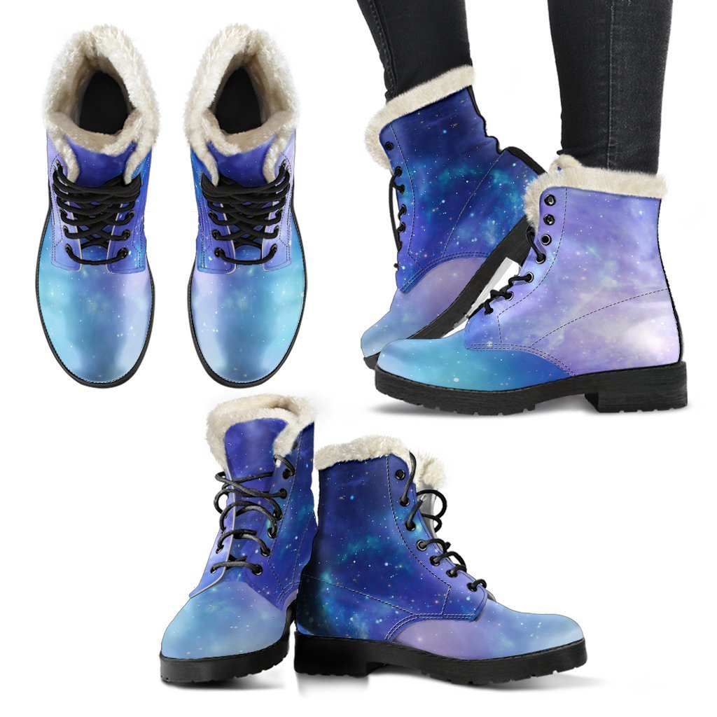 Blue Light Nebula Galaxy Space Print Comfy Boots GearFrost