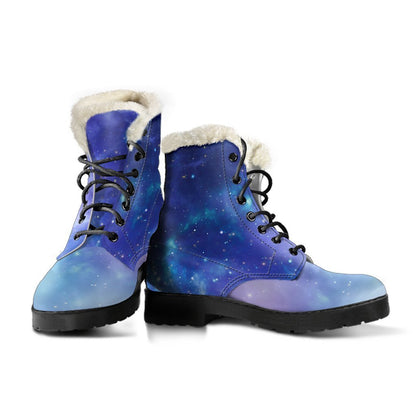 Blue Light Nebula Galaxy Space Print Comfy Boots GearFrost