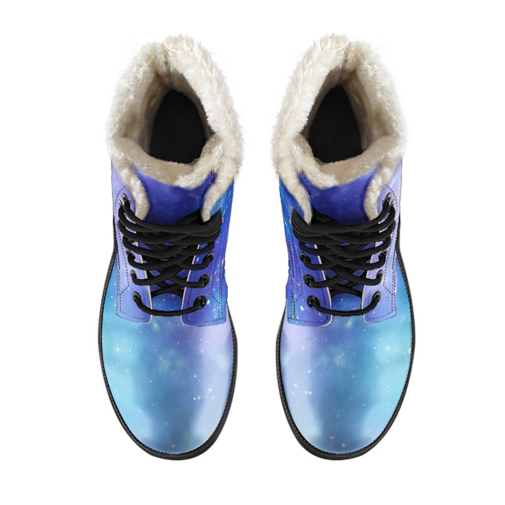Blue Light Nebula Galaxy Space Print Comfy Boots GearFrost