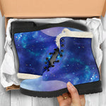 Blue Light Nebula Galaxy Space Print Comfy Boots GearFrost