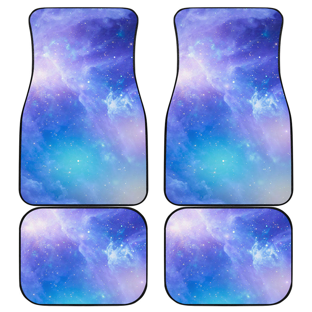 Blue Light Nebula Galaxy Space Print Front and Back Car Floor Mats