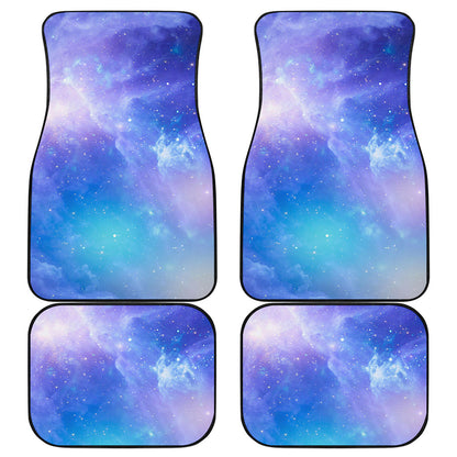 Blue Light Nebula Galaxy Space Print Front and Back Car Floor Mats