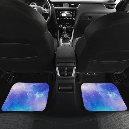 Blue Light Nebula Galaxy Space Print Front and Back Car Floor Mats