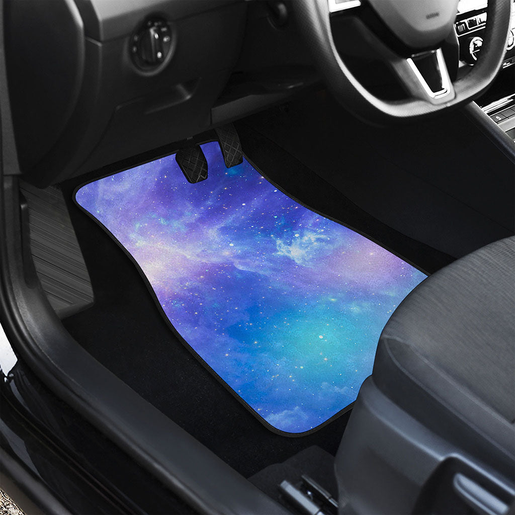 Blue Light Nebula Galaxy Space Print Front and Back Car Floor Mats