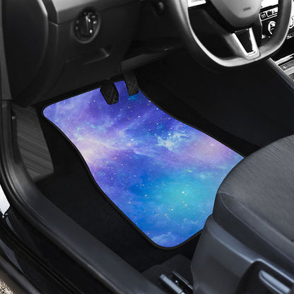 Blue Light Nebula Galaxy Space Print Front and Back Car Floor Mats