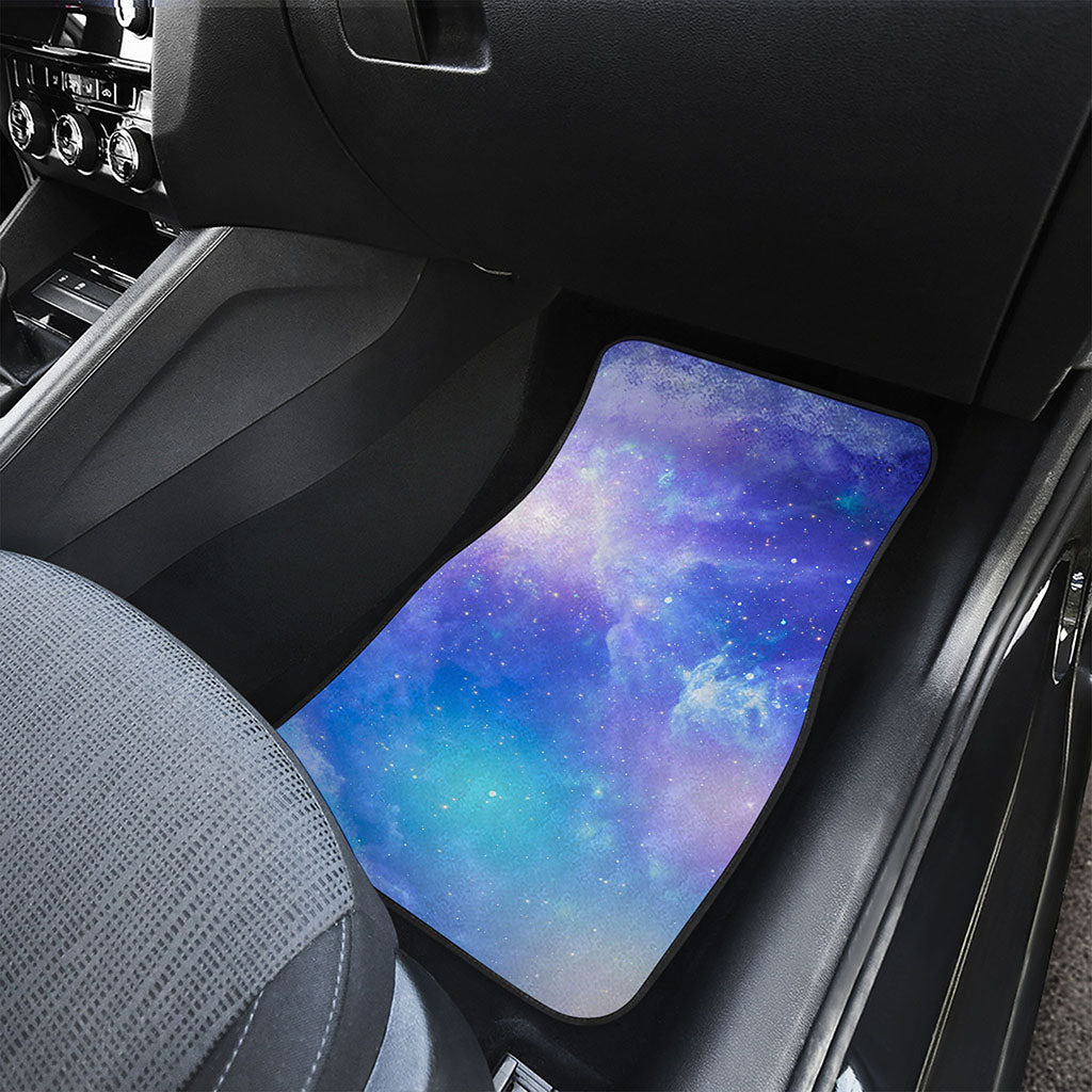 Blue Light Nebula Galaxy Space Print Front and Back Car Floor Mats