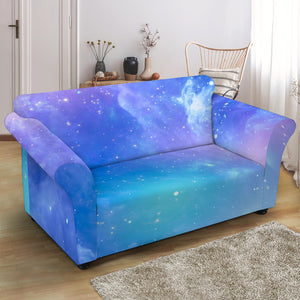 Blue Light Nebula Galaxy Space Print Loveseat Slipcover