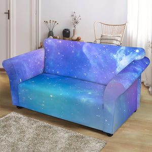 Blue Light Nebula Galaxy Space Print Loveseat Slipcover