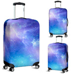 Blue Light Nebula Galaxy Space Print Luggage Cover GearFrost