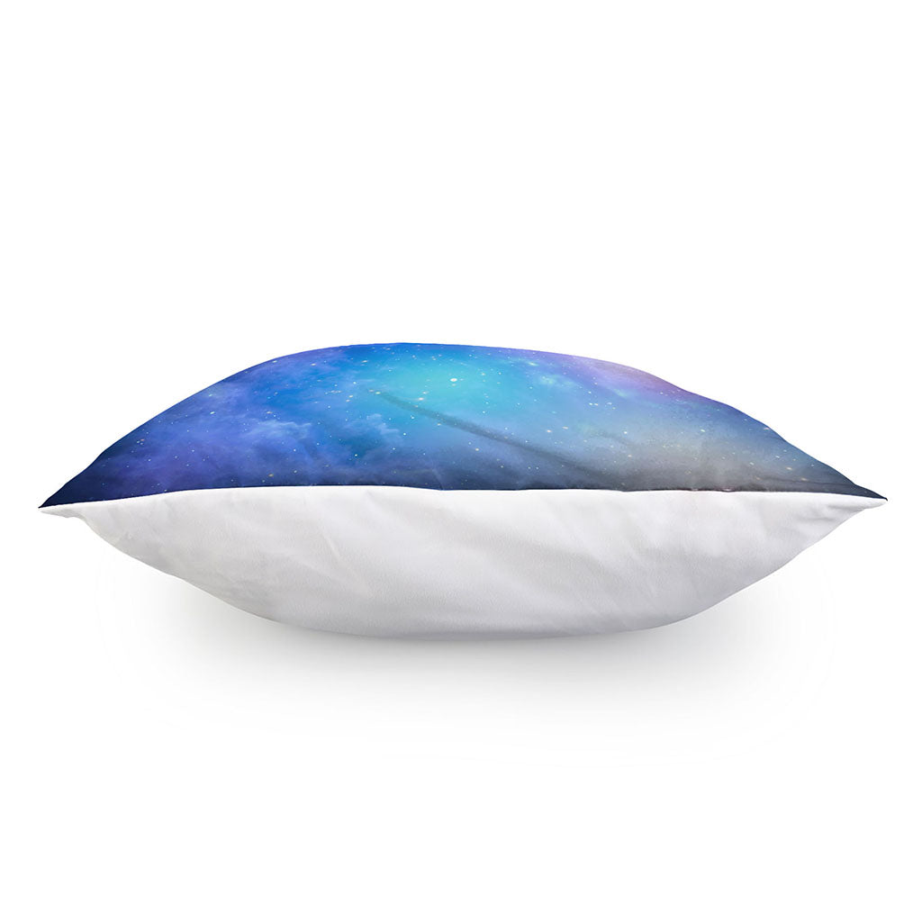 Blue Light Nebula Galaxy Space Print Pillow Cover