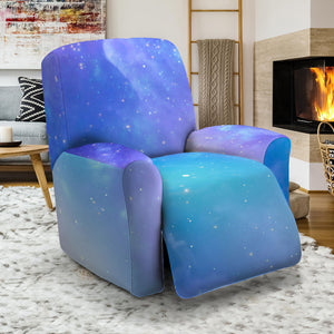 Blue Light Nebula Galaxy Space Print Recliner Slipcover