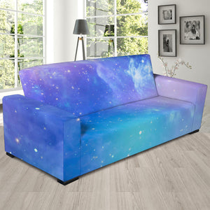 Blue Light Nebula Galaxy Space Print Sofa Slipcover