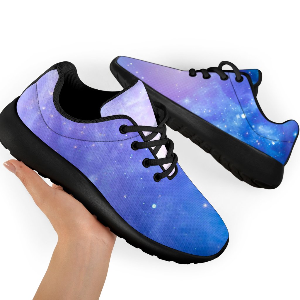 Blue Light Nebula Galaxy Space Print Sport Shoes GearFrost