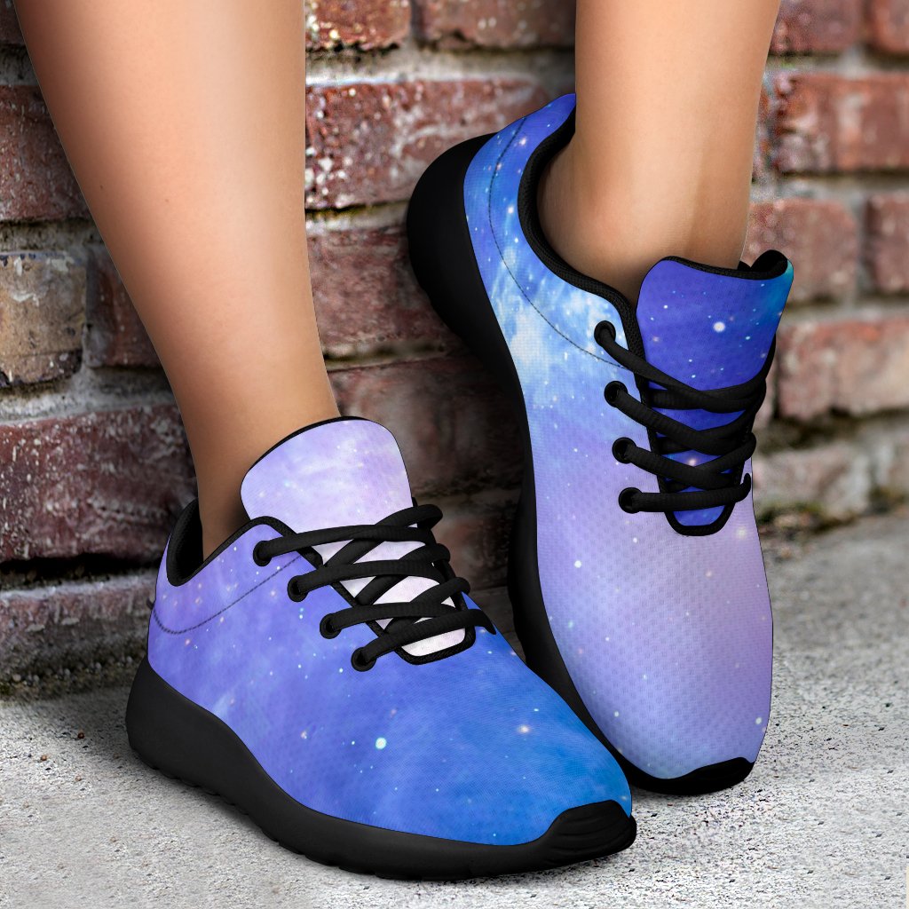 Blue Light Nebula Galaxy Space Print Sport Shoes GearFrost