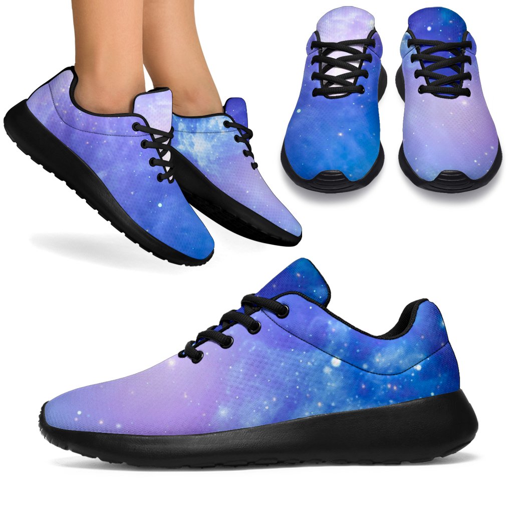 Blue Light Nebula Galaxy Space Print Sport Shoes GearFrost