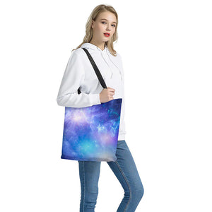 Blue Light Nebula Galaxy Space Print Tote Bag
