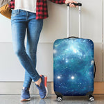 Blue Light Sparkle Galaxy Space Print Luggage Cover GearFrost