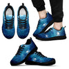 Blue Light Sparkle Galaxy Space Print Men's Sneakers GearFrost