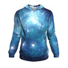 Blue Light Sparkle Galaxy Space Print Unisex Pullover Hoodie GearFrost