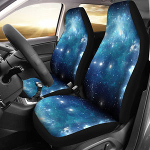 Blue Light Sparkle Galaxy Space Print Universal Fit Car Seat Covers GearFrost