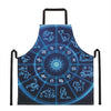 Blue Light Zodiac Circle Print Apron