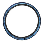 Blue Light Zodiac Circle Print Car Steering Wheel Cover