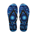 Blue Light Zodiac Circle Print Flip Flops