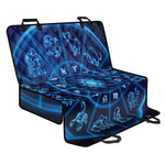 Blue Light Zodiac Circle Print Pet Car Back Seat Cover