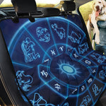 Blue Light Zodiac Circle Print Pet Car Back Seat Cover