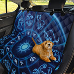 Blue Light Zodiac Circle Print Pet Car Back Seat Cover