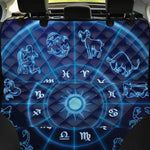 Blue Light Zodiac Circle Print Pet Car Back Seat Cover