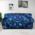 Blue Light Zodiac Circle Print Sofa Cover