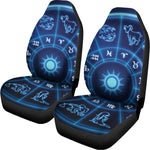 Blue Light Zodiac Circle Print Universal Fit Car Seat Covers