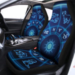 Blue Light Zodiac Circle Print Universal Fit Car Seat Covers