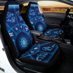 Blue Light Zodiac Circle Print Universal Fit Car Seat Covers