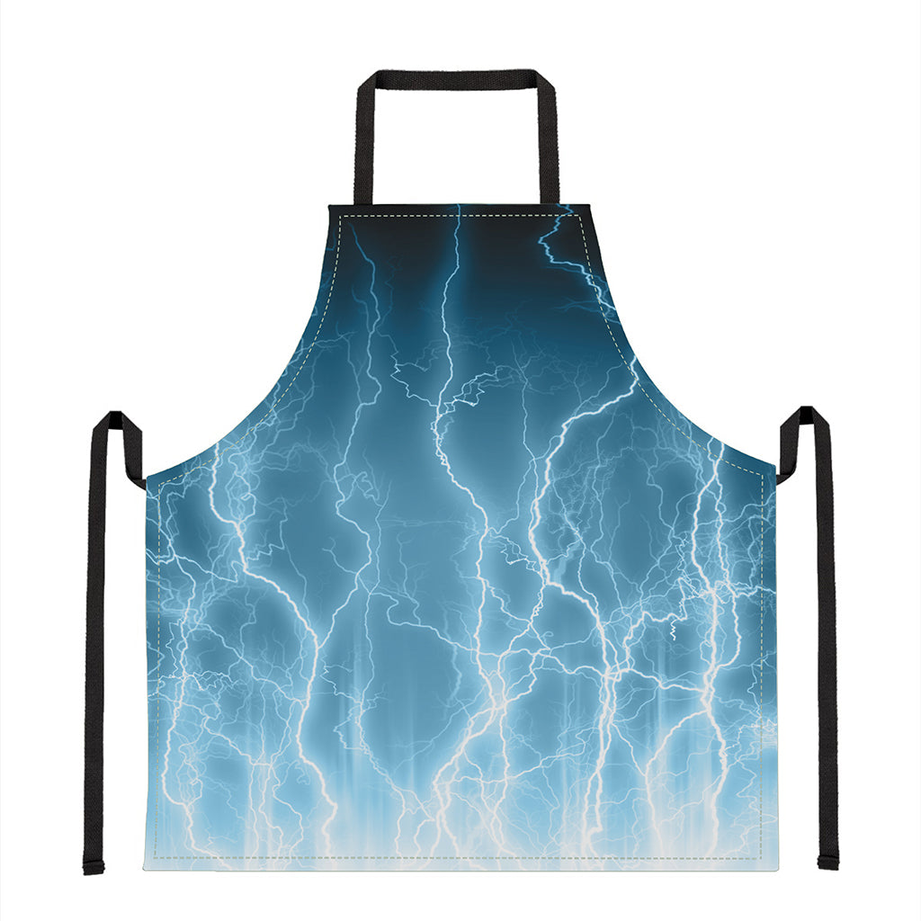 Blue Lightning Print Apron