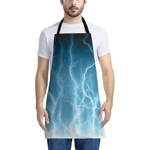 Blue Lightning Print Apron