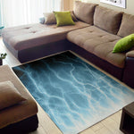 Blue Lightning Print Area Rug