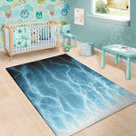 Blue Lightning Print Area Rug