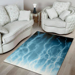 Blue Lightning Print Area Rug