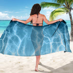 Blue Lightning Print Beach Sarong Wrap
