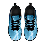 Blue Lightning Print Black Sneakers