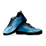 Blue Lightning Print Black Sneakers