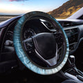 Blue Lightning Print Car Steering Wheel Cover