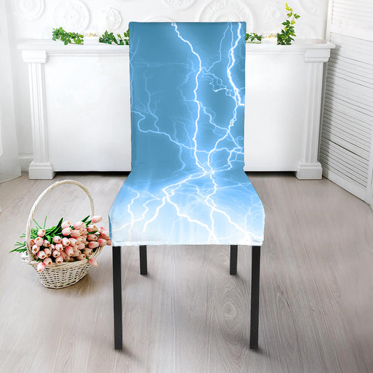 Blue Lightning Print Dining Chair Slipcover