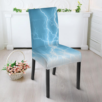Blue Lightning Print Dining Chair Slipcover
