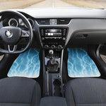 Blue Lightning Print Front and Back Car Floor Mats