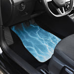 Blue Lightning Print Front Car Floor Mats